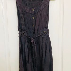 EGGPLANT CORSETED DRESS